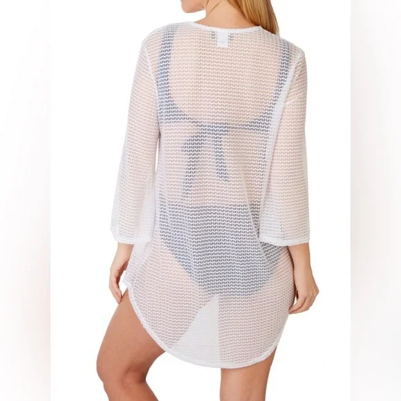 NWT ❤️ Jordan Taylor White V Neck Tunic/ Cover-Up - Picture 2 of 6